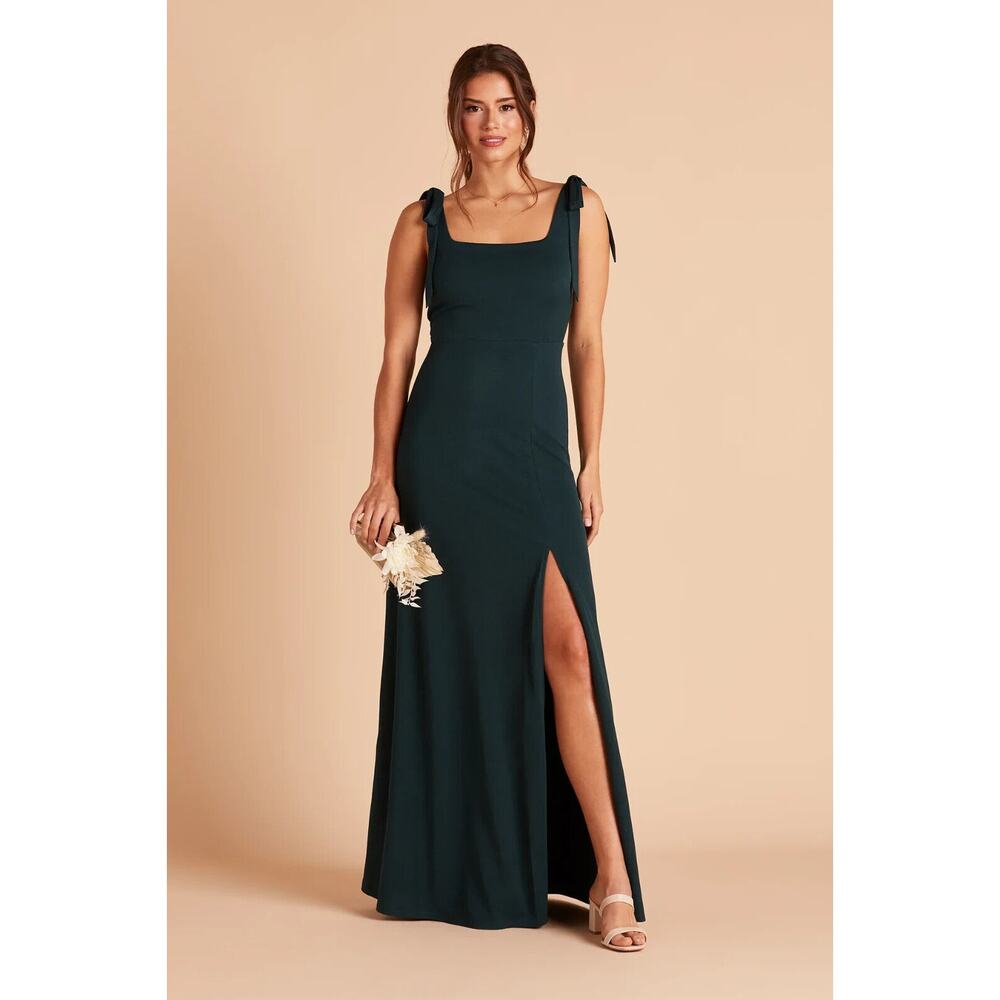 1374NWT Birdy Grey Alex Convertible Crepe Bridesmaid Dress Emerald Curve 2x